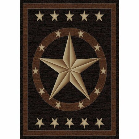 MAYBERRY RUG 2 ft. 3 in. x 3 ft. 3 in. Hearthside Western Star Ebony Area Rug HS3683 2X3